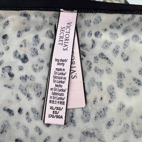 Victorias Secret SEXY Shortie Boy Shorts Panty Pantie Crushed Velvet Leopard XL - Picture 4 of 6
